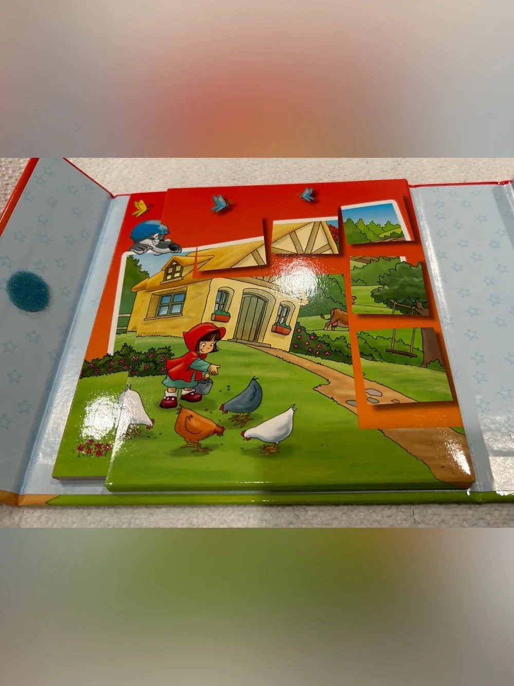 Little Red Riding Hood Puzzle Block Book - Red & Multicolor